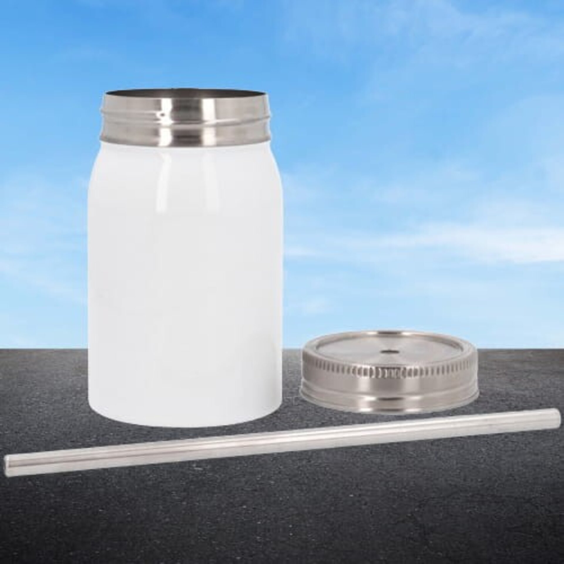 Vaso Termo Inox con tapa y pajita personalizada - 2