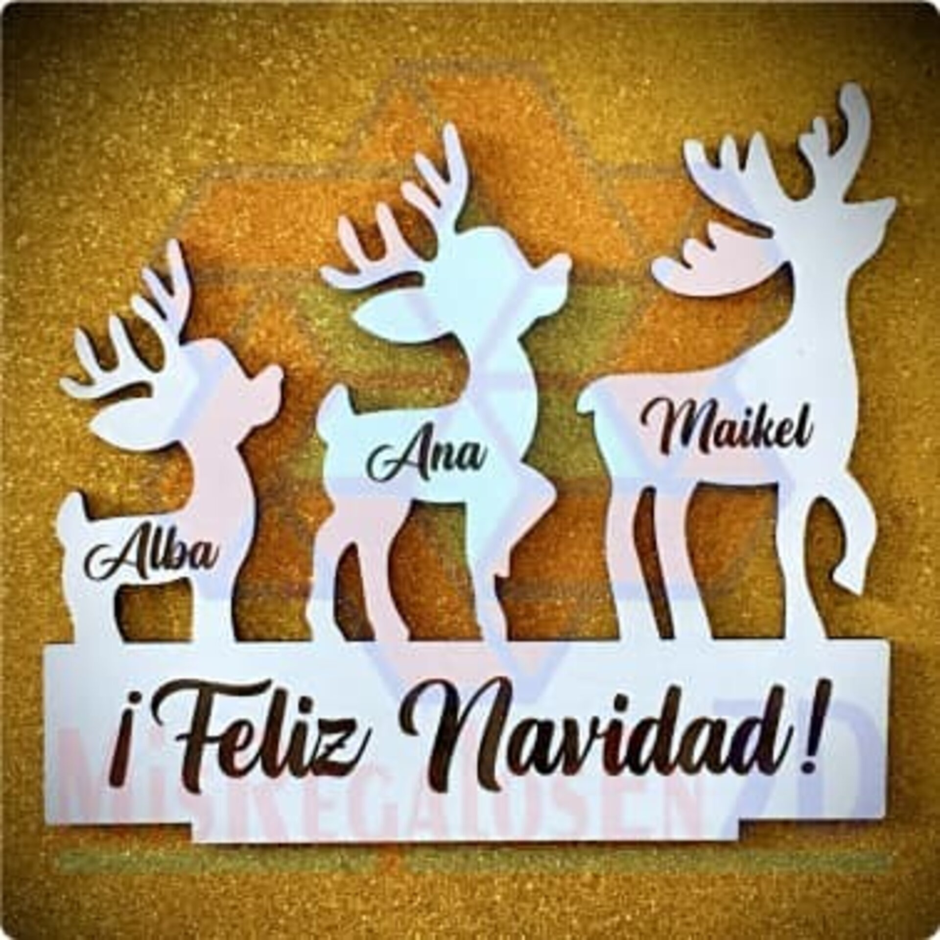 Familia de Renos Navideños - 3
