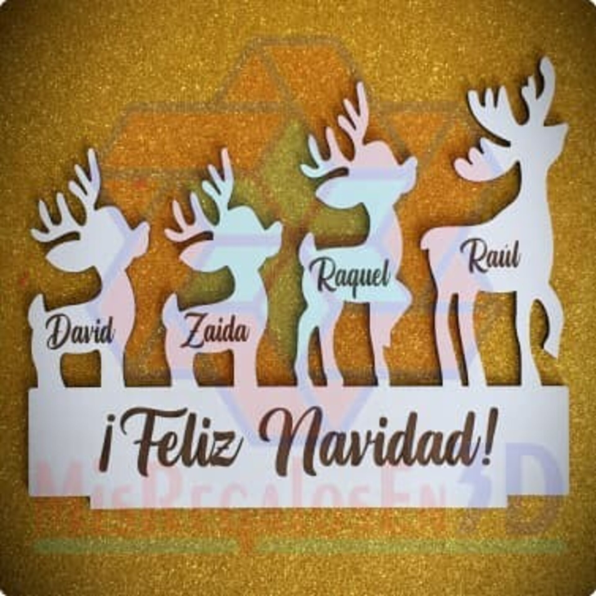 Familia de Renos Navideños - 4