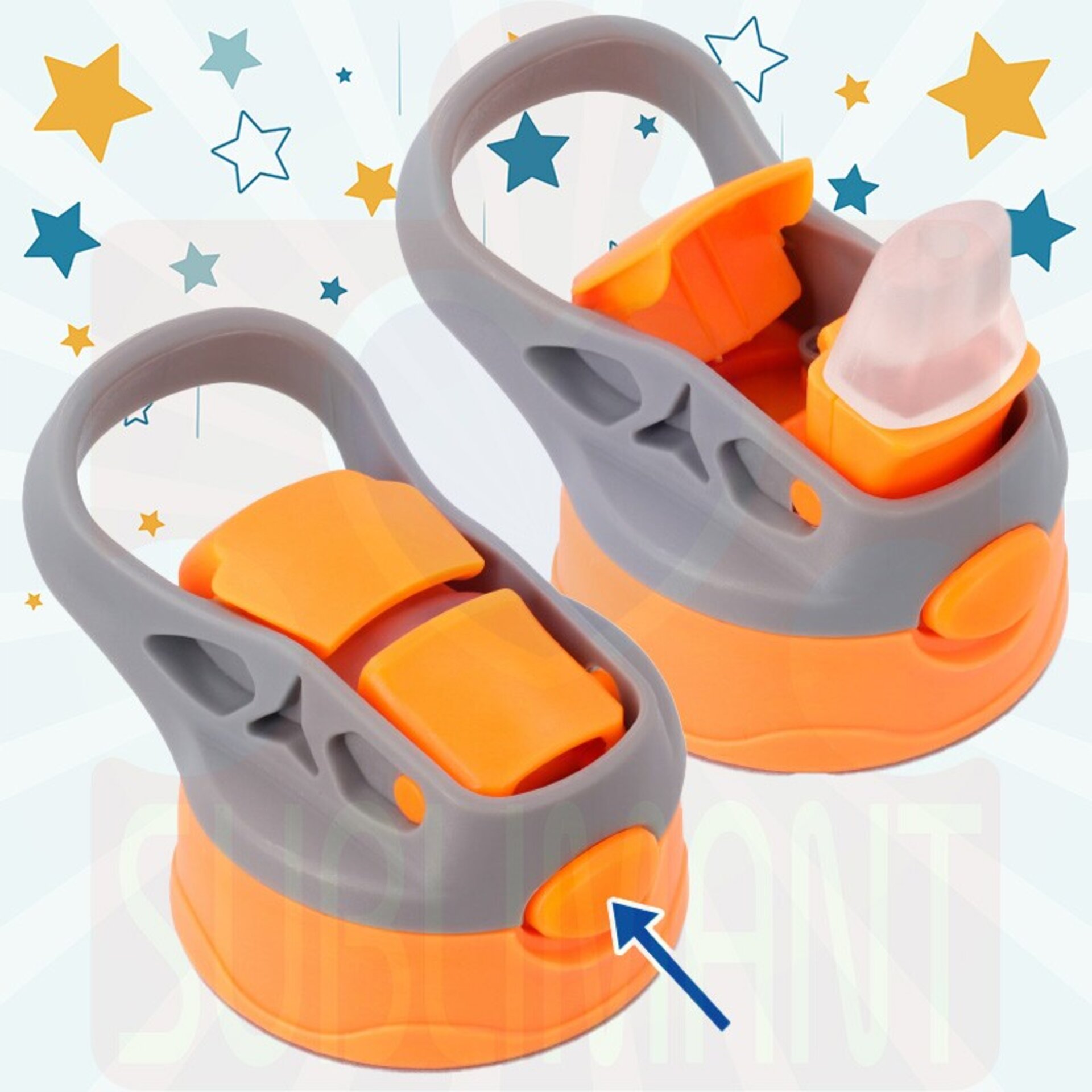 Botella infantil con tapón de colores - 2
